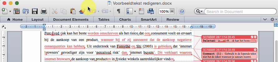 Wijzigingen Änderungen annehmen Word für Mac 2011