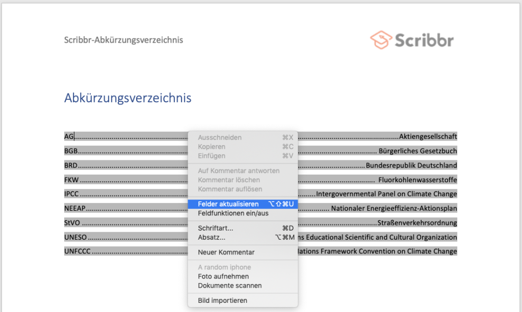 abkuerzungsverzeichnis word